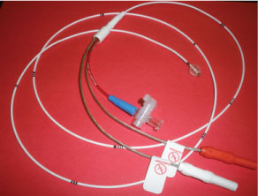 bipolar pacing catheter shrouded pin